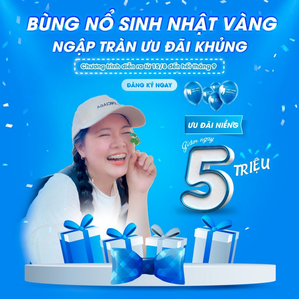 Ưu đãi răng sứ - Sinh nhật Nha khoa Việt Hàn