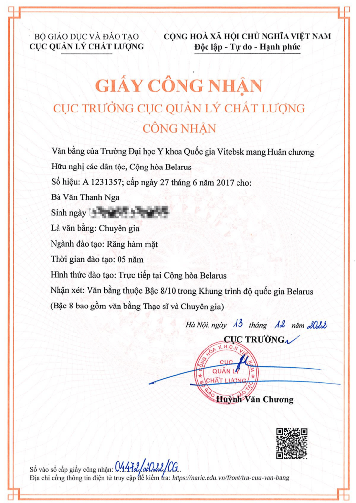 bằng cấp bác sĩ nga