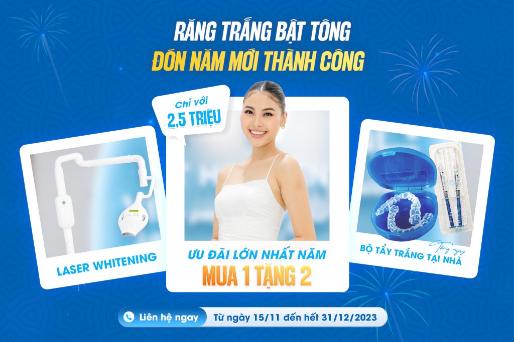 Combo tẩy trắng răng 3 trong 1 tại Nha khoa Việt Hàn