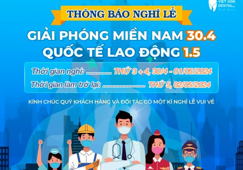 Thông Báo Nha khoa Việt Hàn thông báo lịch nghỉ lễ 30/4-1/51200 X 900