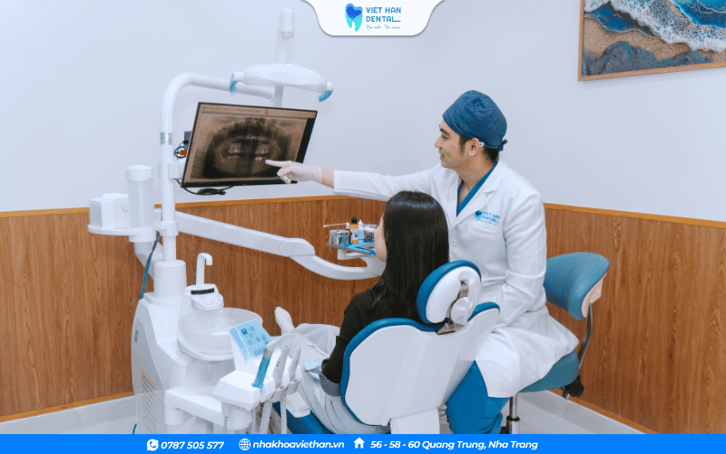Thăm khám với bác sĩ để biết chính xác về tình trạng răng hiện tại