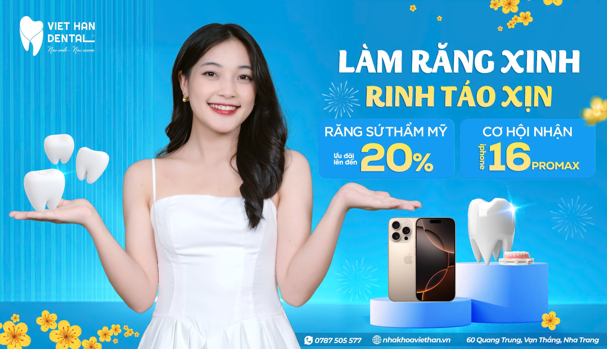 Chương trình “Làm Răng Xinh – Rinh Táo Xịn” hấp dẫn chỉ có tại Nha khoa Việt Hàn