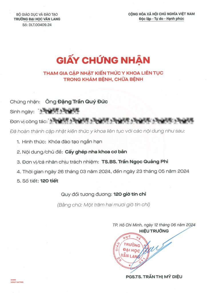bằng cấp bắc sĩ Đức