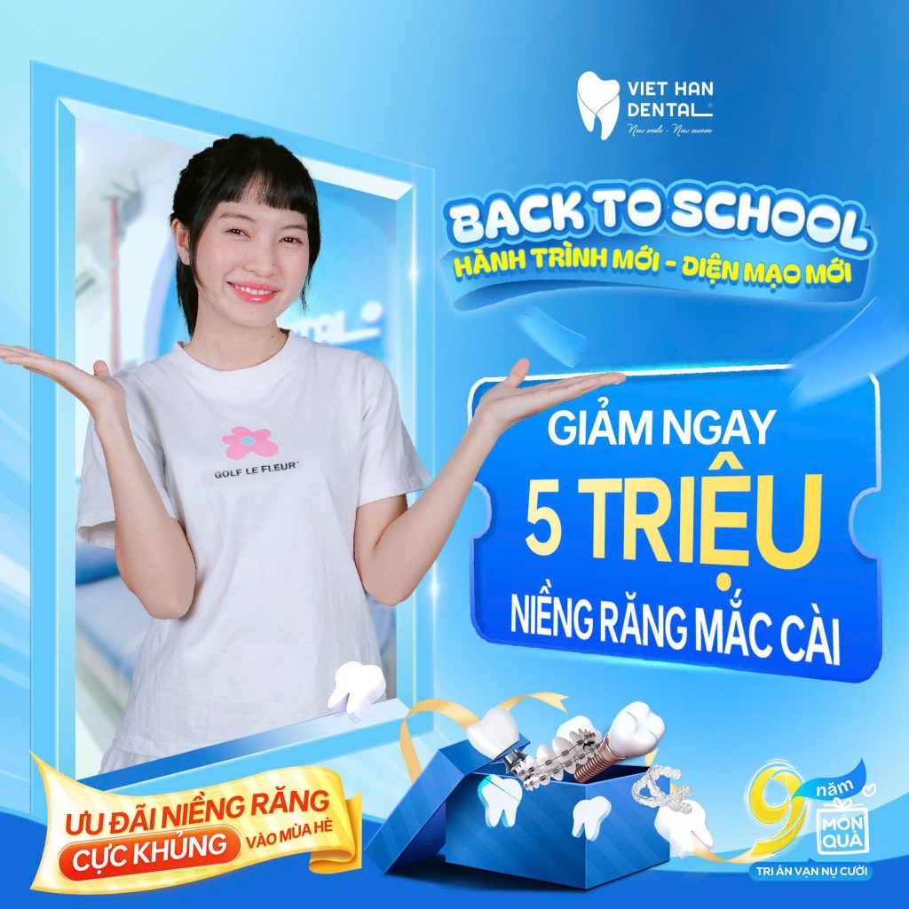 Giảm ngay 5 triệu khi niềng răng mắc cài