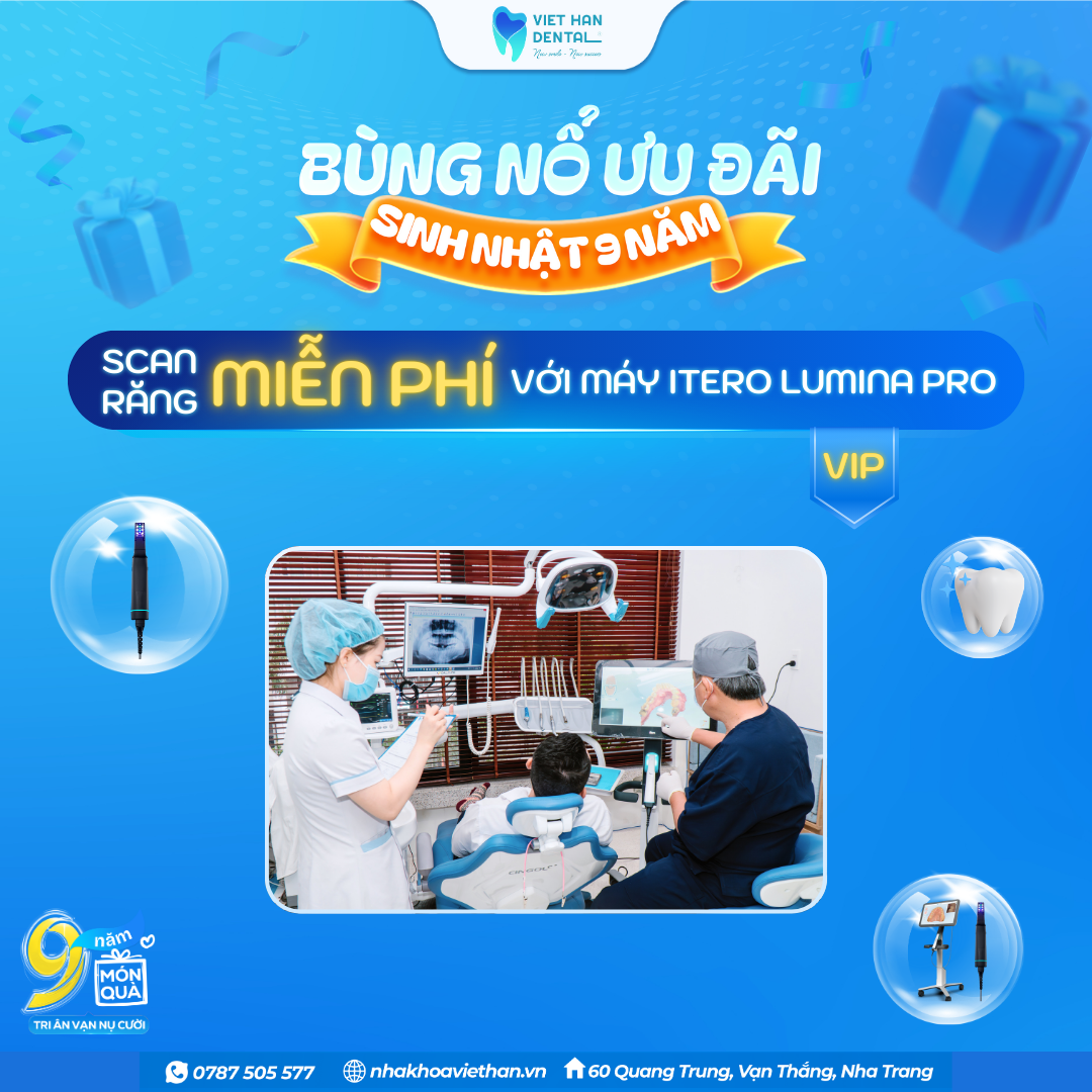 Ưu đãi mừng sinh nhật Nha khoa Việt Hàn 9 năm