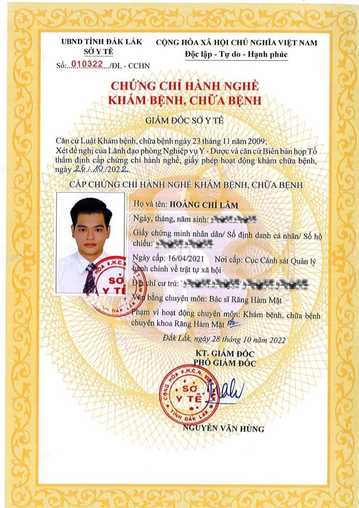 bằng cấp bác sĩ lâm