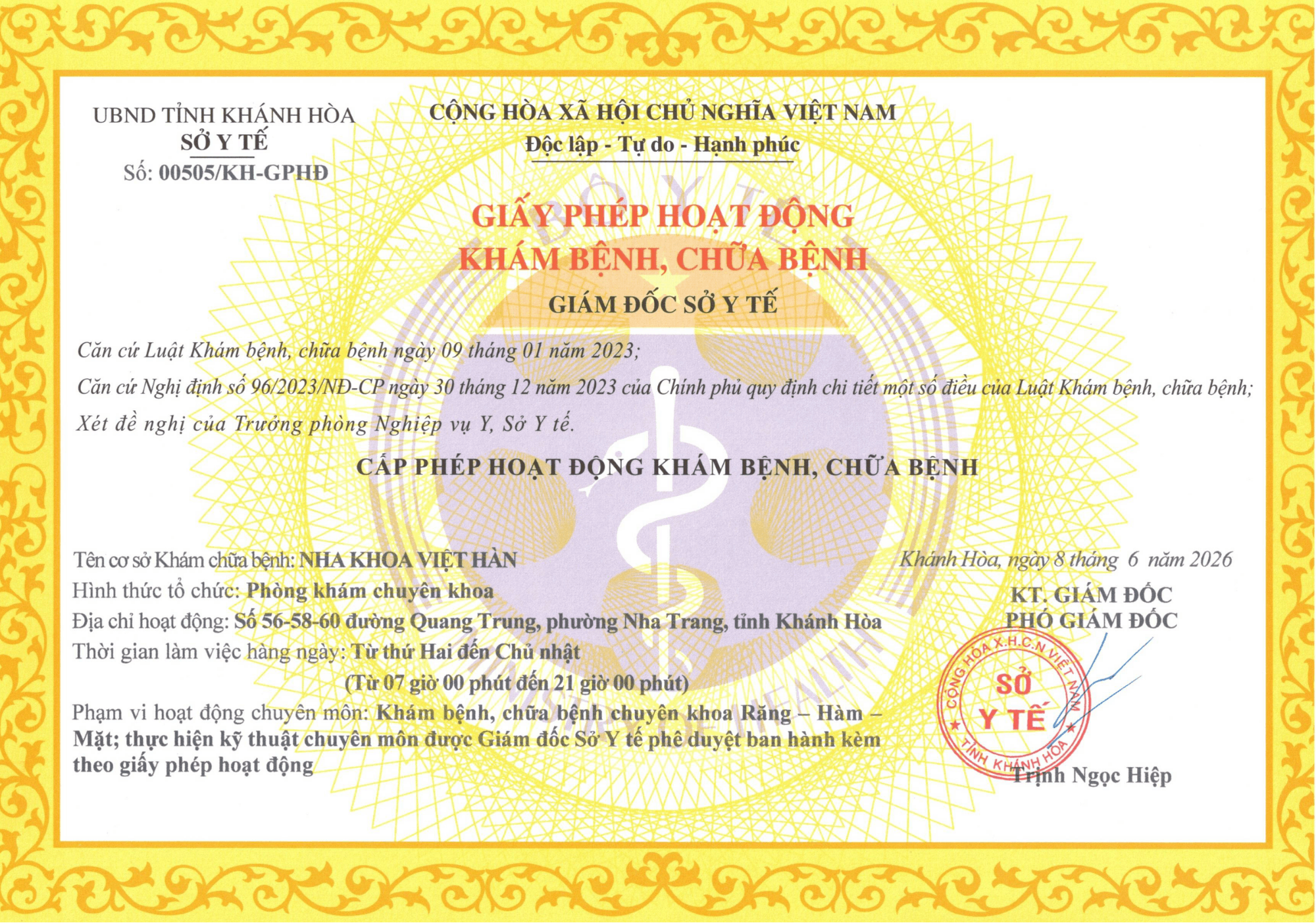 Giấy Phép Hoạt Động Nha Khoa Việt Hàn (1)