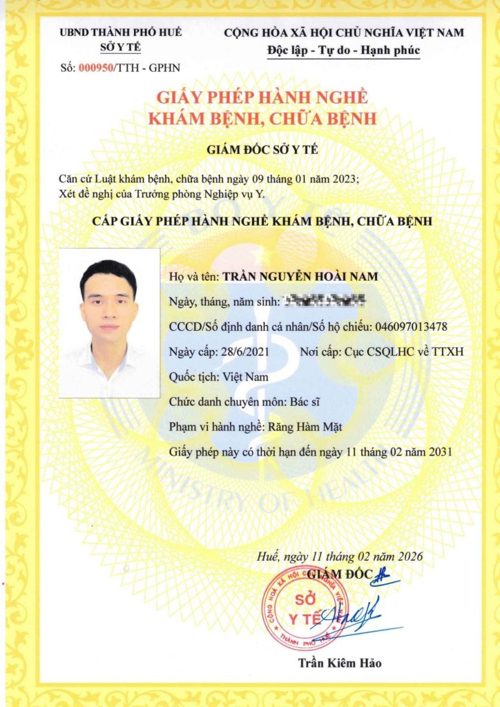 bằng cấp bác sĩ Nam