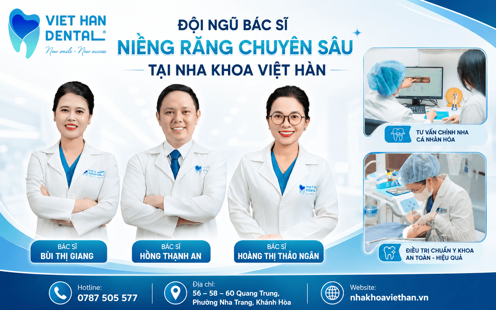 Đội ngũ bác sĩ niềng răng tại Nha khoa Việt Hàn