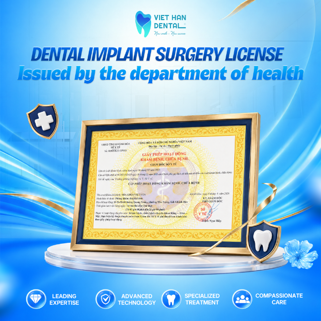 Viet Han Dental Clinic is a facility licensed to perform dental implant procedures.